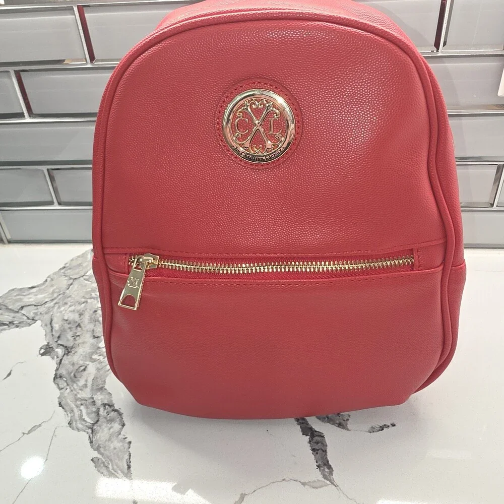 NEW Christian Lacroix Pine Caviar Backpack NWT MSRP $98 +bonus Satin‎ Dust Bag